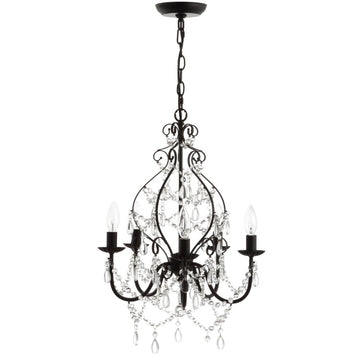 Maura 17" Crystal/Metal LED Chandelier - JONATHAN Y